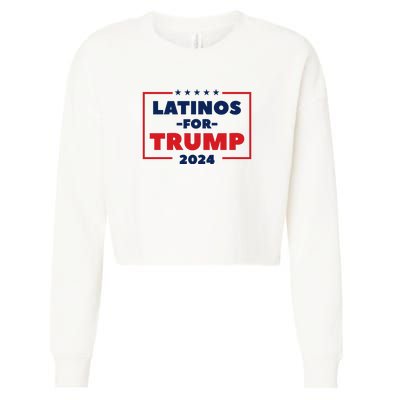 Latinos For Trump 2024 Cropped Pullover Crew