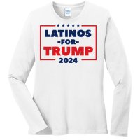 Latinos For Trump 2024 Ladies Long Sleeve Shirt