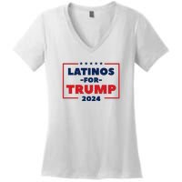 Latinos For Trump 2024 Women's V-Neck T-Shirt