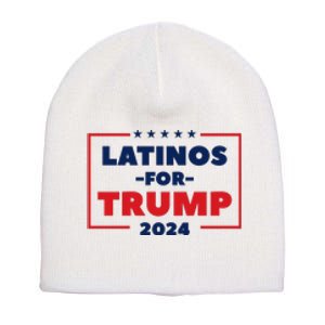 Latinos For Trump 2024 Short Acrylic Beanie