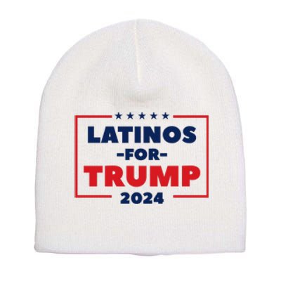 Latinos For Trump 2024 Short Acrylic Beanie