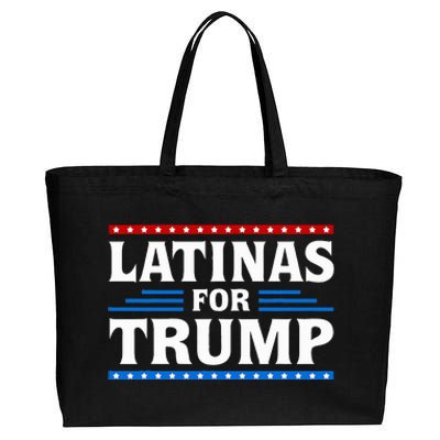 Latinas For Trump 2024 Election Cotton Canvas Jumbo Tote