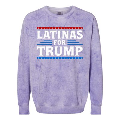 Latinas For Trump 2024 Election Vote Latina Republican Colorblast Crewneck Sweatshirt