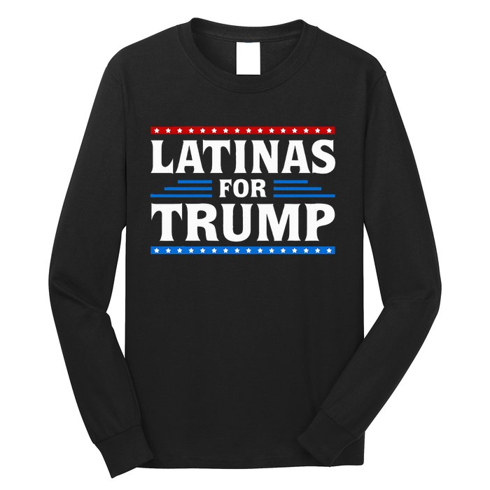 Latinas For Trump 2024 Election Vote Latina Republican Long Sleeve Shirt