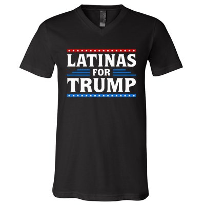 Latinas For Trump 2024 Election Vote Latina Republican V-Neck T-Shirt