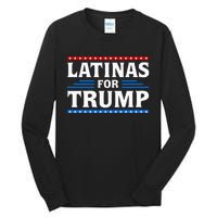 Latinas For Trump 2024 Election Vote Latina Republican Tall Long Sleeve T-Shirt