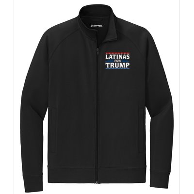 Latinas For Trump 2024 Election Vote Latina Republican Stretch Full-Zip Cadet Jacket