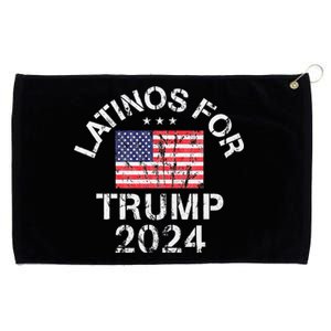 Latinos For Trump 2024 Grommeted Golf Towel