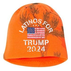 Latinos For Trump 2024 Kati - Camo Knit Beanie