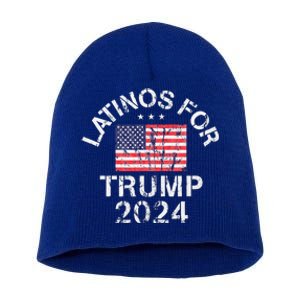 Latinos For Trump 2024 Short Acrylic Beanie