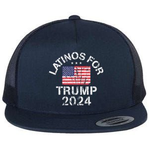 Latinos For Trump 2024 Flat Bill Trucker Hat