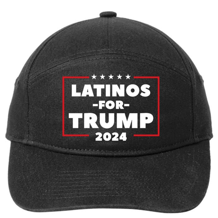 Latinos For Trump 2024 7-Panel Snapback Hat