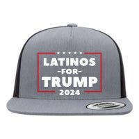 Latinos For Trump 2024 Flat Bill Trucker Hat