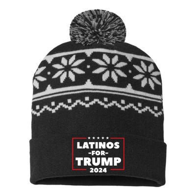 Latinos For Trump 2024 USA-Made Snowflake Beanie