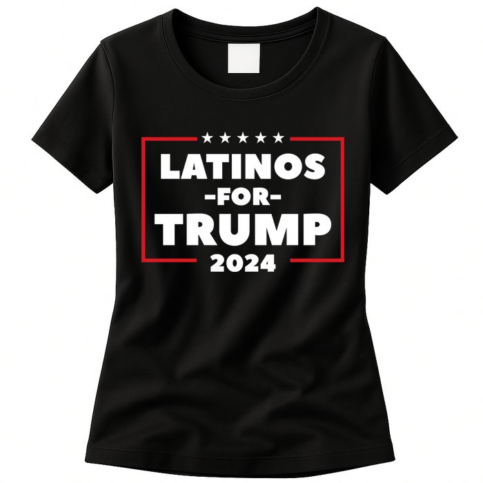 Latinos For Trump 2024 Womens T-Shirt