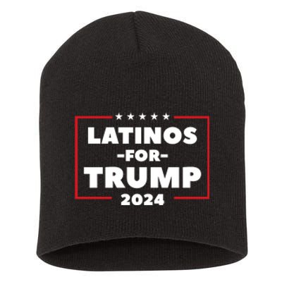 Latinos For Trump 2024 Short Acrylic Beanie