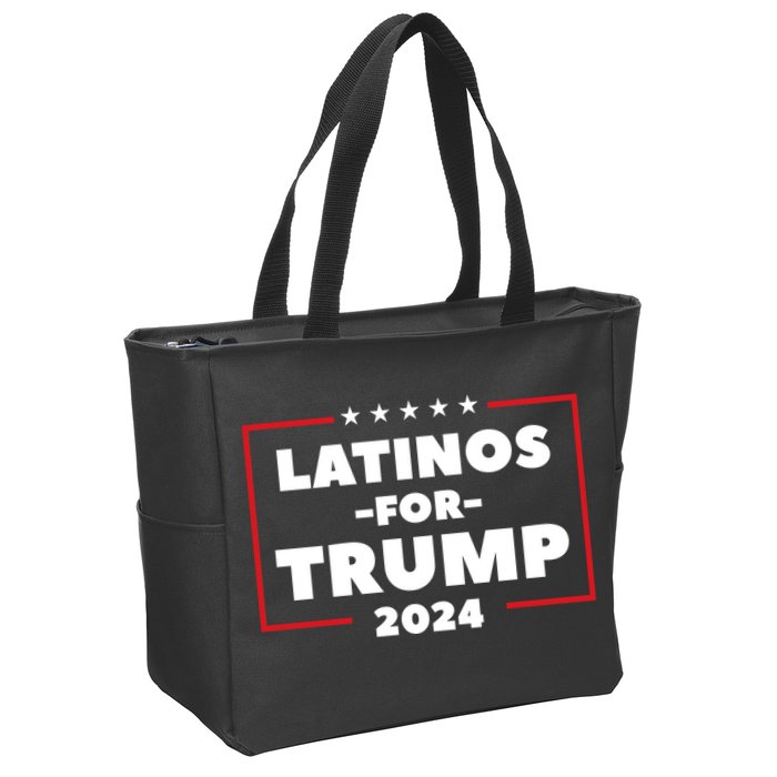 Latinos For Trump 2024 Zip Tote Bag