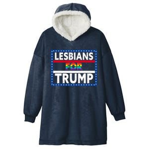 Lesbians For Trump 2024 President Election Vote Trump Hooded Wearable Blanket