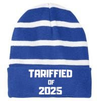 Looking Forward To Steel Tariffs In 2025 Raglan Striped Beanie with Solid Band