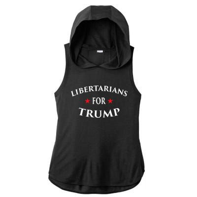 Libertarians For Trump Party Independent Red Wave Ladies PosiCharge Tri-Blend Wicking Draft Hoodie Tank