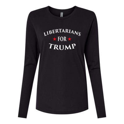 Libertarians For Trump Party Independent Red Wave Womens Cotton Relaxed Long Sleeve T-Shirt