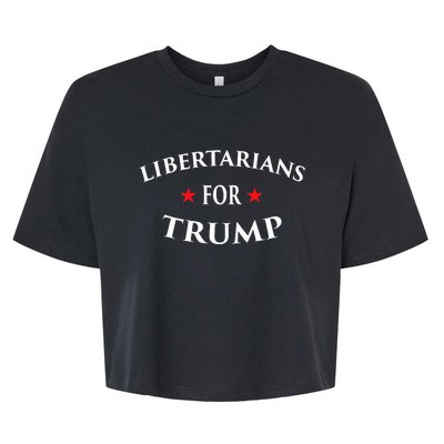 Libertarians For Trump Party Independent Red Wave Bella+Canvas Jersey Crop Tee