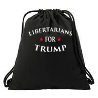 Libertarians For Trump Party Independent Red Wave Drawstring Bag