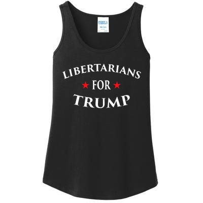 Libertarians For Trump Party Independent Red Wave Ladies Essential Tank