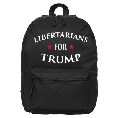 Libertarians For Trump Party Independent Red Wave 16 in Basic Backpack