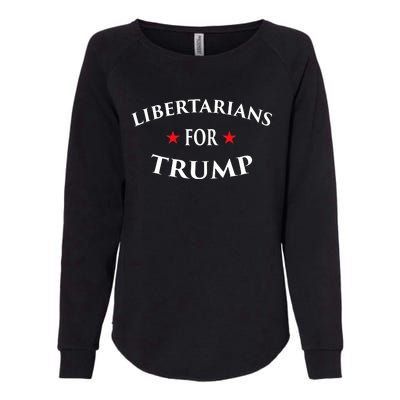 Libertarians For Trump Party Independent Red Wave Womens California Wash Sweatshirt