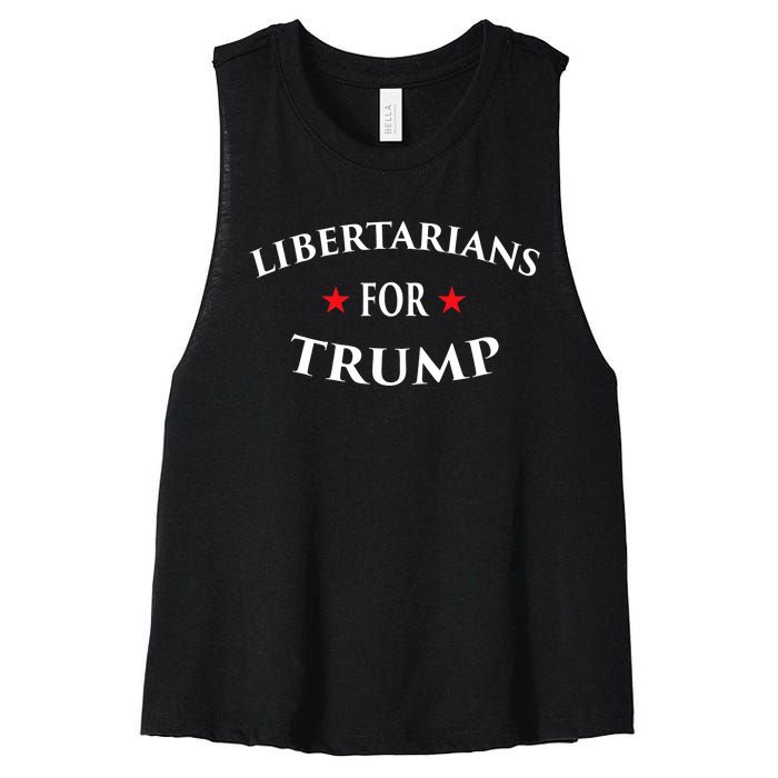 Libertarians For Trump Party Independent Red Wave Women's Racerback Cropped Tank