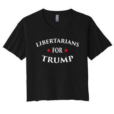 Libertarians For Trump Party Independent Red Wave Women's Crop Top Tee