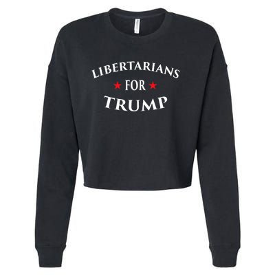 Libertarians For Trump Party Independent Red Wave Cropped Pullover Crew