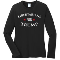 Libertarians For Trump Party Independent Red Wave Ladies Long Sleeve Shirt