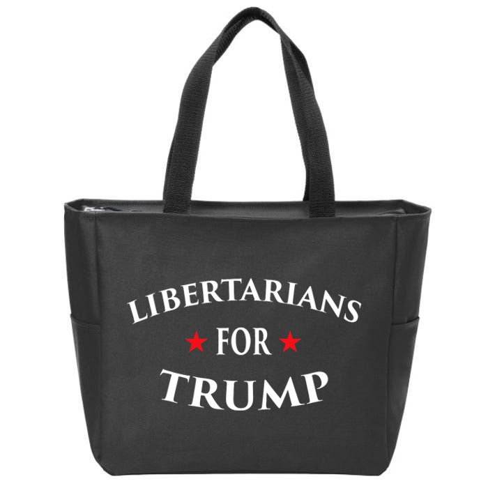 Libertarians For Trump Party Independent Red Wave Zip Tote Bag