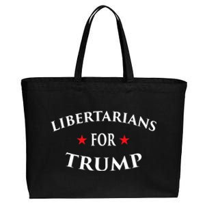 Libertarians For Trump Party Independent Red Wave Cotton Canvas Jumbo Tote