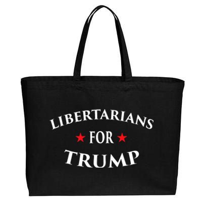 Libertarians For Trump Party Independent Red Wave Cotton Canvas Jumbo Tote