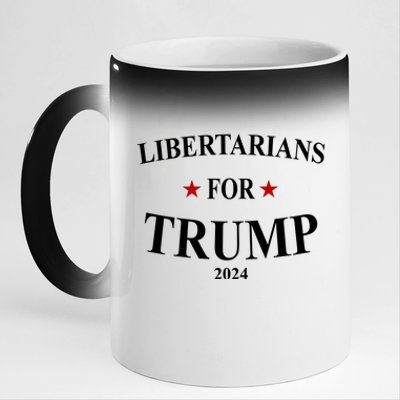 Libertarians For Trump 2024 11oz Black Color Changing Mug