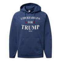 Libertarians For Trump 2024 Performance Fleece Hoodie