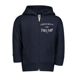 Libertarians For Trump 2024 Toddler Zip Fleece Hoodie