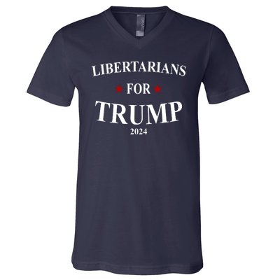 Libertarians For Trump 2024 V-Neck T-Shirt