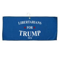 Libertarians For Trump 2024 Large Microfiber Waffle Golf Towel