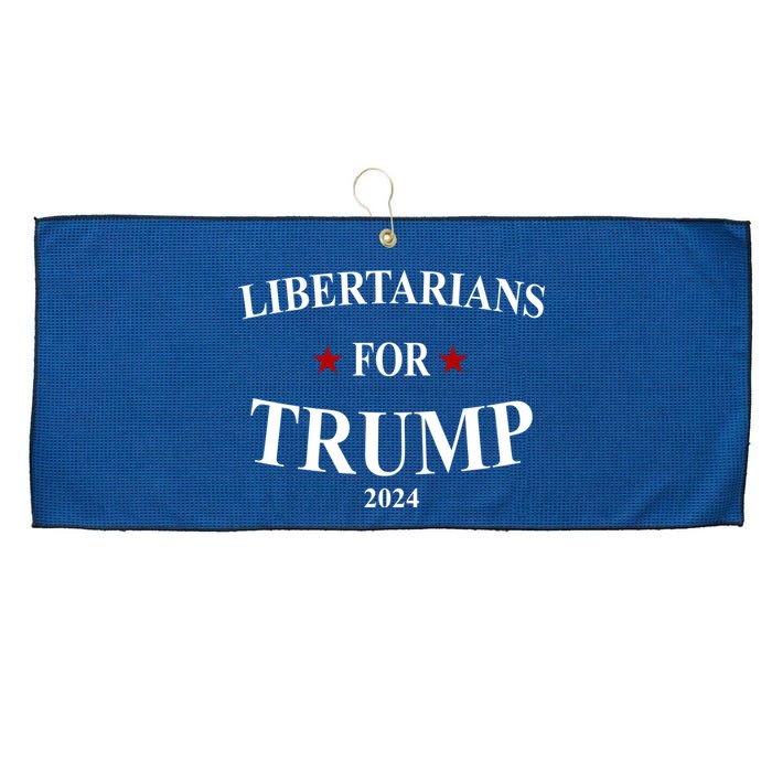 Libertarians For Trump 2024 Large Microfiber Waffle Golf Towel