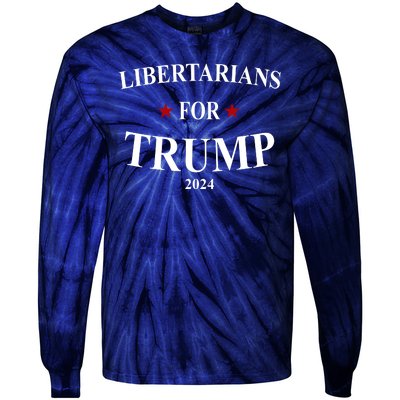 Libertarians For Trump 2024 Tie-Dye Long Sleeve Shirt