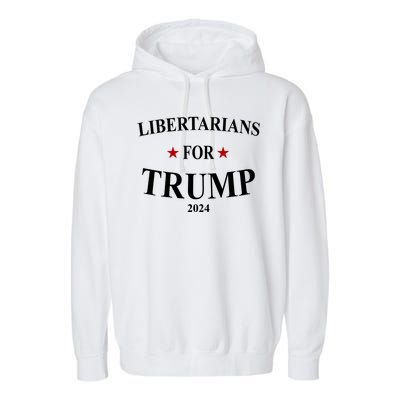 Libertarians For Trump 2024 Garment-Dyed Fleece Hoodie