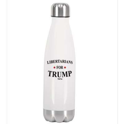 Libertarians For Trump 2024 Stainless Steel Insulated Water Bottle