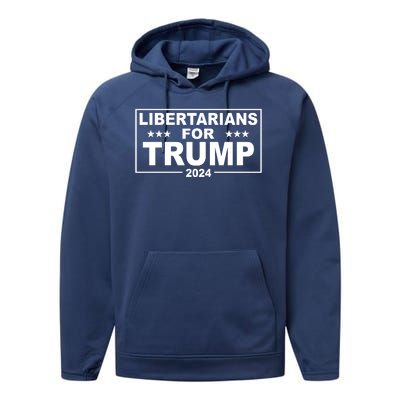 Libertarians For Trump 2024 Political Performance Fleece Hoodie