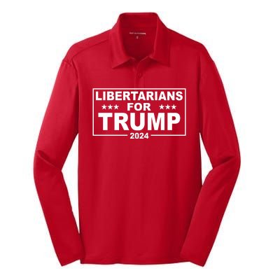 Libertarians For Trump 2024 Political Silk Touch Performance Long Sleeve Polo