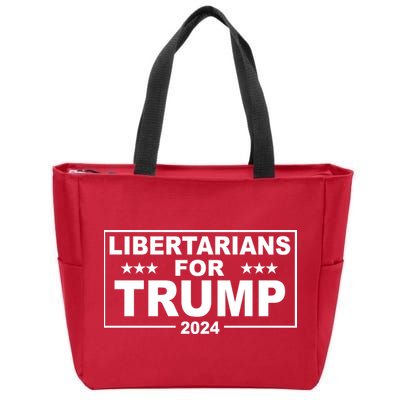Libertarians For Trump 2024 Political Zip Tote Bag