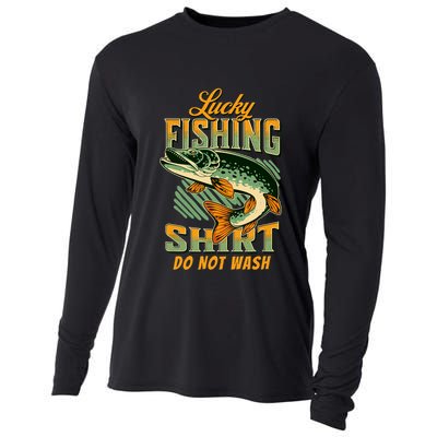 Lucky Fishing Tee Do Not Wash Vintage Fishing Lover Cooling Performance Long Sleeve Crew